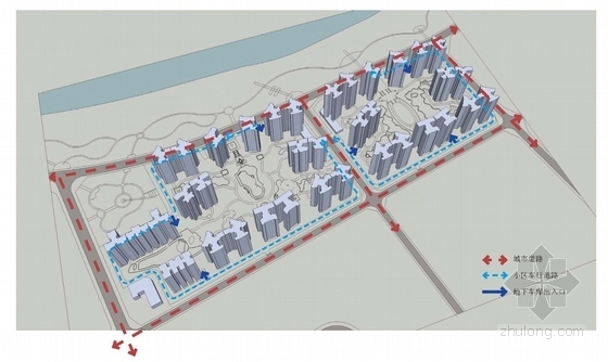 [海南]现代风格住宅区规划及单体设计方案文本(含CAD 216图纸)-住宅区分析图