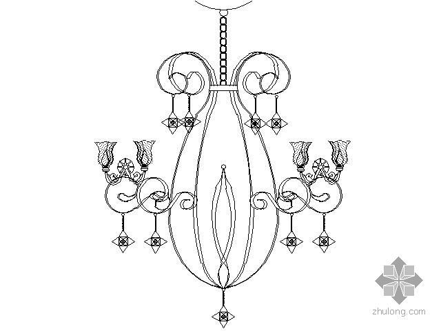 CAD花灯图块资料下载-常用灯具图块集