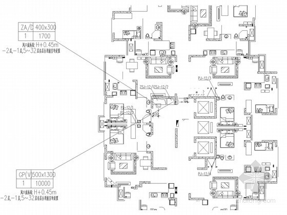 多层商住楼设计图资料下载-[四川]多层商住楼空调通风排烟系统设计施工图