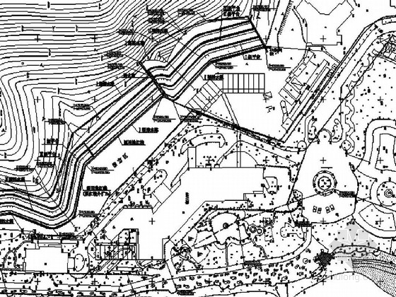 边坡排水沟设计图资料下载-[海南]酒店岩石边坡地质灾害治理挡墙结构全套设计图