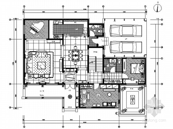 独立住宅的设计资料下载-[北京]独立住宅浓郁中式风格双层别墅装修图（含方案）