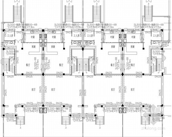 三层架构含半地下室资料下载-别墅建筑散热器采暖系统设计施工图（半地下室）