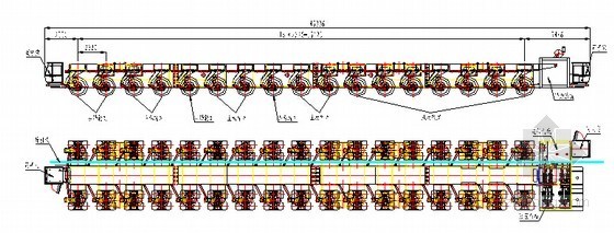 [江苏]跨江大桥箱梁架设施工组织设计53页（附CAD图）-MBEC900C运梁台车总装图 