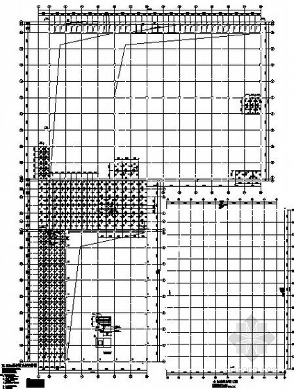 主体结构施工布置图资料下载-3层框架结构体育运动中心主体结构施工图