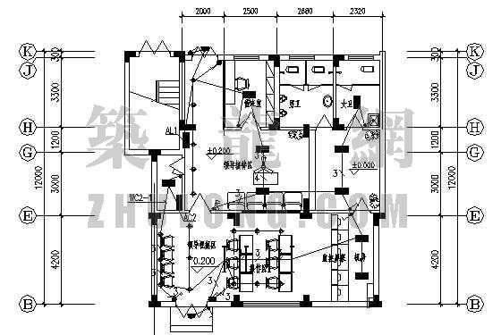监控机房建筑图纸资料下载-监控机房电气设计图