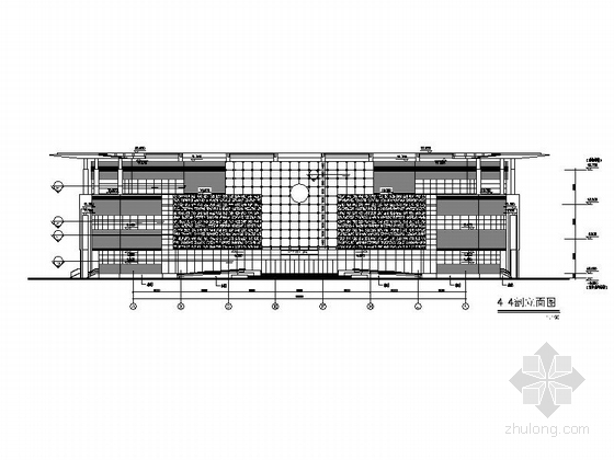 [山西]三层市级圆形平面博物馆建筑施工图（图纸精细 值得参考）-三层市级圆形平面博物馆建筑剖面图