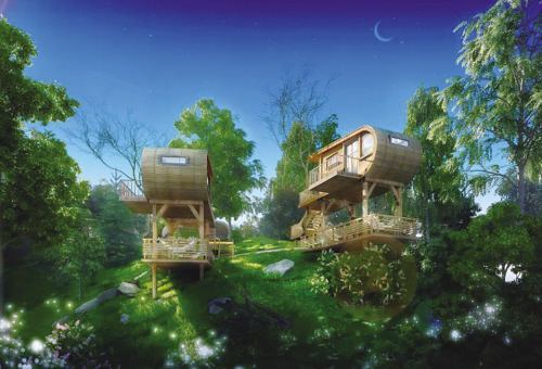 那片海亲子度假酒店资料下载-林栖谷森林猴国亲子乐园度假酒店设计方案