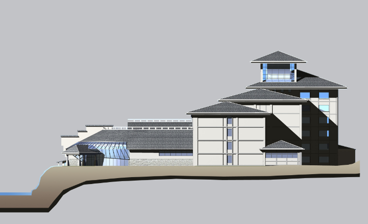 现代风格西山湖宾馆(五星级)全套建筑方案及施工图