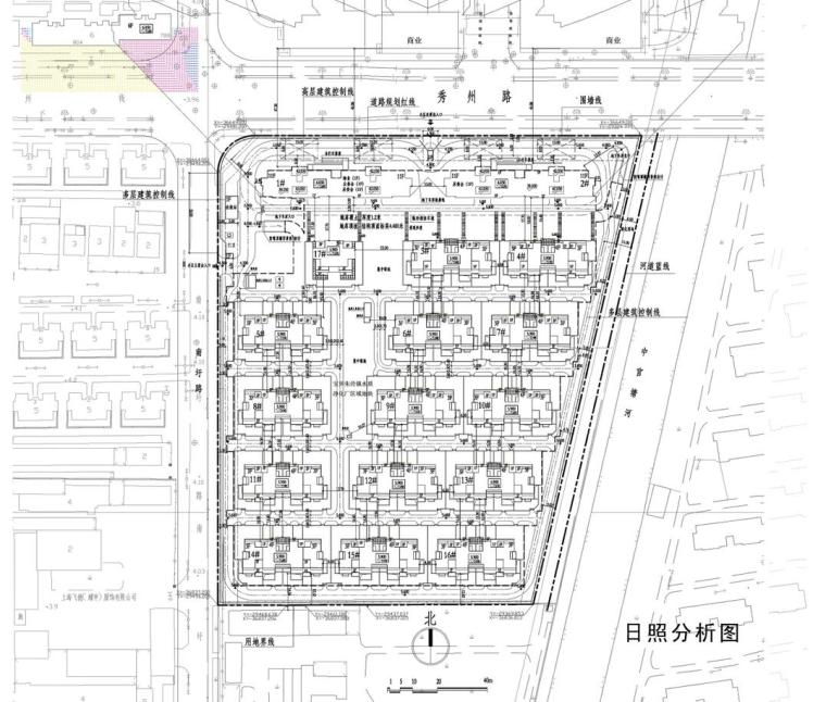 [上海]欧陆风格居住区建筑方案文本 -日照分析