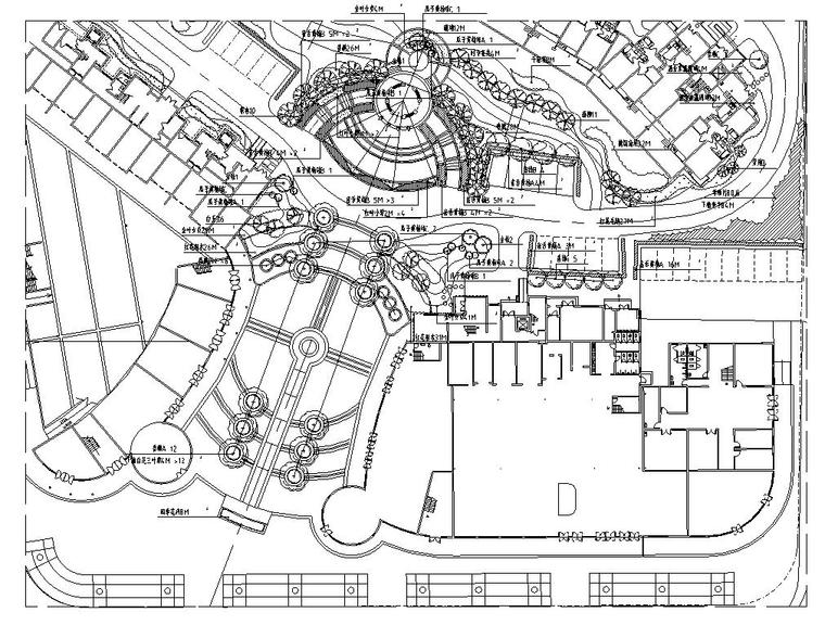 [上海]金地格林春岸全套景观设计施工图（绿化CAD）-D区绿化种植平面图