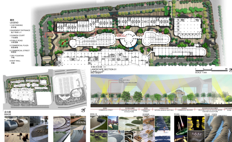 [福建]泉州财富中心景观方案文本设计（PDF+53页）-步行街设计
