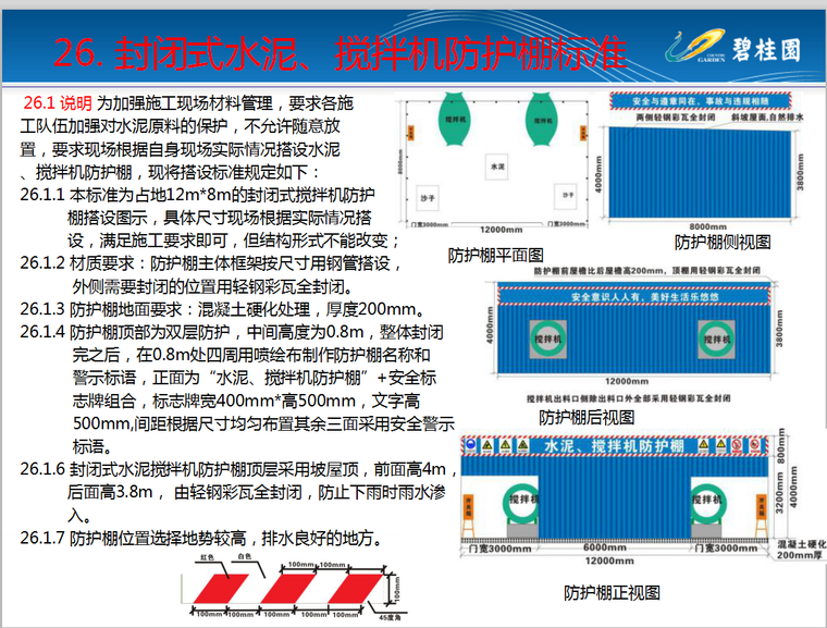 [知名地产]安全生产文明施工标准化指导手册-70页-防护棚标准