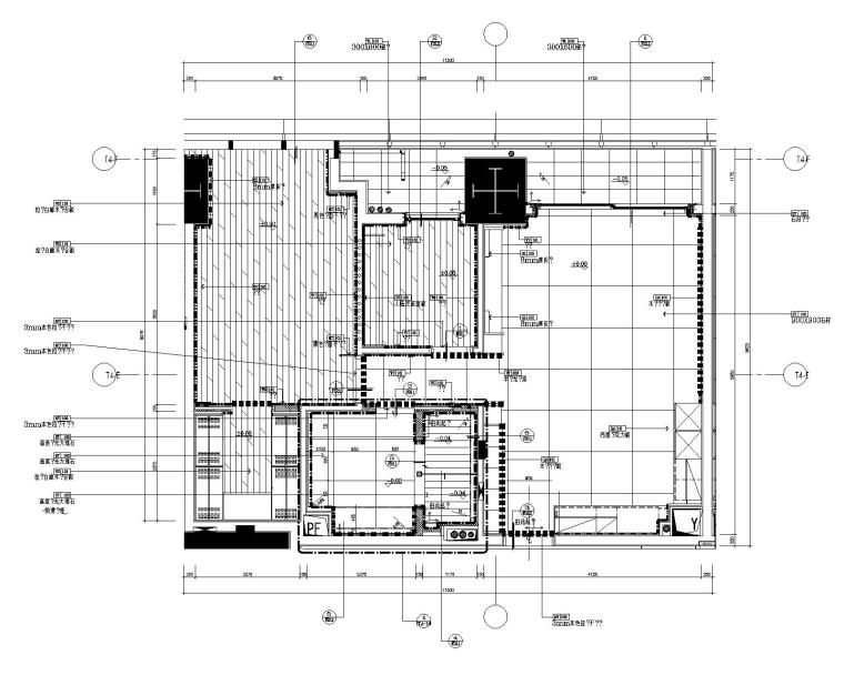 [SCDA&如恩]知名地产公寓现代风格一居室样板间室内装修施工图&效果图&物料表（CAD、JPG、PDF）-4A1户型样板间地坪饰面平面图