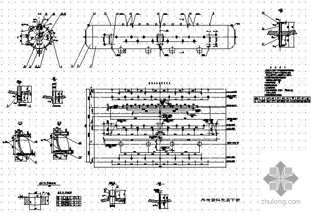 锅炉结构图dwg资料下载-锅炉锅筒详图