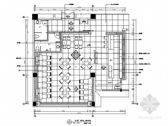 碧桂园室内装修流程图资料下载-日式餐厅室内装修图