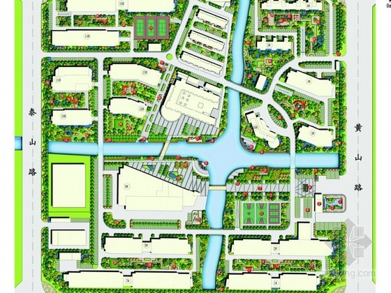 商场室外景观设计资料下载-[盐城]新式古典公寓室外景观设计方案