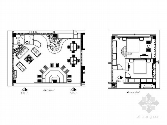 家具室内图片资料下载-家具旗舰店茶文化及情景区室内装修图（含效果）