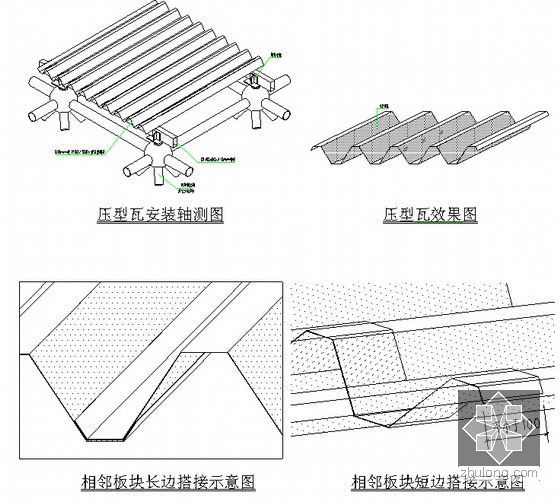 [云南]机场航站楼工程金属屋面系统施工方案（60余页 附图）-压型钢板安装