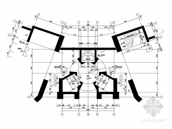 核心筒建筑布置资料下载-34层核心筒大样图