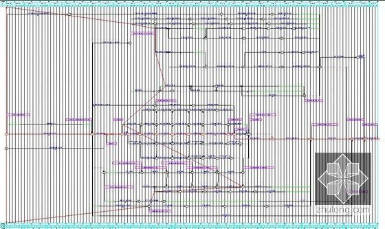 [广东]超高层框筒结构写字楼施工组织设计（303米，鲁班奖） -施工进度计划网络图