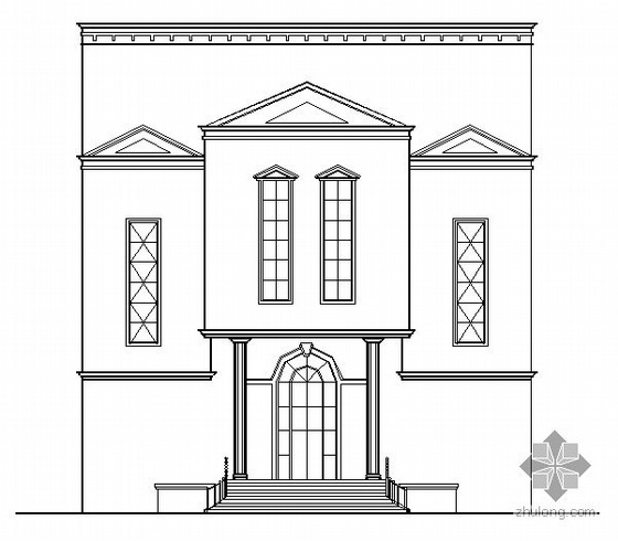 2层图书馆建筑图资料下载-某五层图书馆建筑方案图