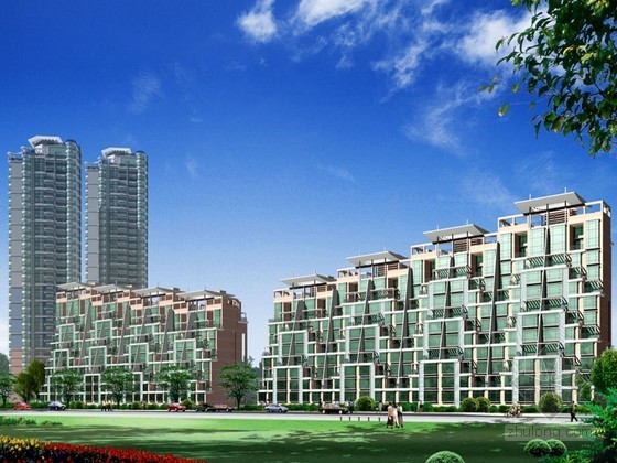 住宅含商业建筑方案设计资料下载-[深圳市]某海景花园小区方案设计（含报建和投标）
