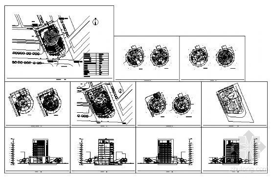 某九层文化会所建筑方案图（圆形平面）-4