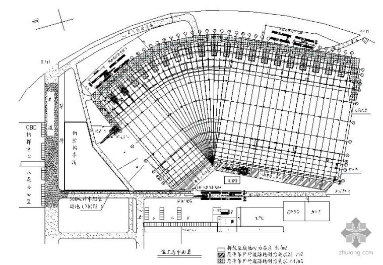 钢结构上方硬质防护施工资料下载-郑州某大型会展中心屋面钢结构预埋件施工方案
