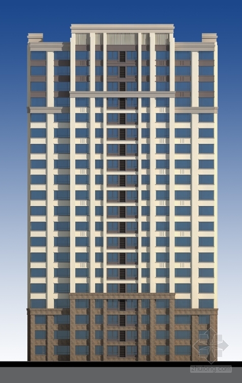 [江苏]环湖地块现代风格高层住宅区规划设计方案文本（含详细CAD 两个地块）-环湖地块现代风格高层住宅区规划立面图