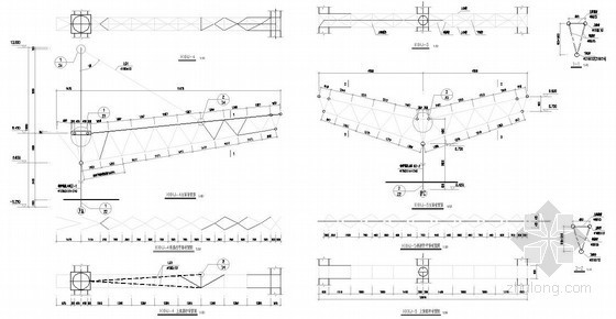 10sg533钢抗风柱图集资料下载-钢桁架站台雨篷构件图集