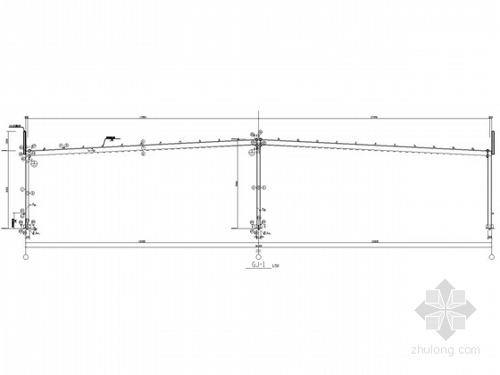 36m双跨门式刚架资料下载-36米跨门式刚架物流中心结构施工图
