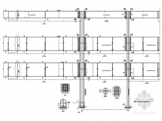 门式刚架结构天桥资料下载-三层钢结构过街天桥设计套图（8张）
