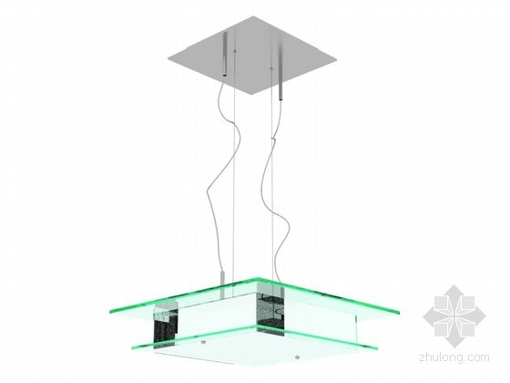 3d玻璃门窗模型资料下载-玻璃吊灯3D模型下载