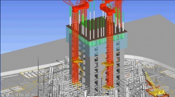 [上海]BIM在超高层建筑设计施工过程中的应用-NavisWorks下的施工虚拟预演 