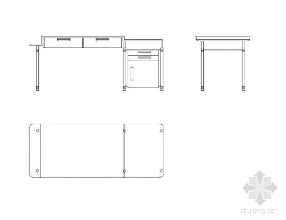 景观小品设计三视图资料下载-室内家具三视图