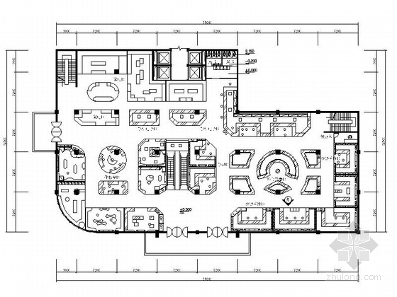 大型商场平面图布置图资料下载-[原创]某时尚大型商场设计CAD施工图（含效果图）