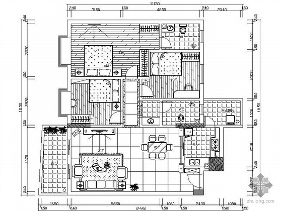 maya三室两厅模型资料下载-两套三室两厅装修图（效果+3D模型）