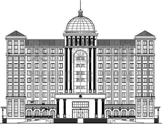 行政楼cad图全套资料下载-某全套行政办公楼建筑施工图