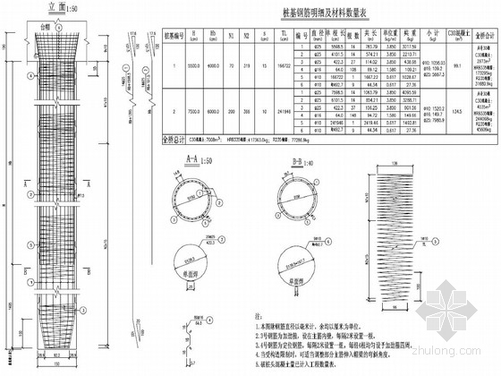 [新规范]三跨斜腿刚构桥施工图（知名省院）-桩基钢筋构造图 