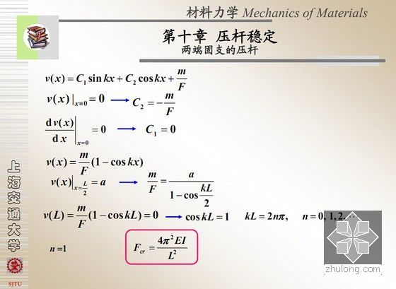 上海知名大学材料力学课件（12章全 pdf格式）-压杆稳定