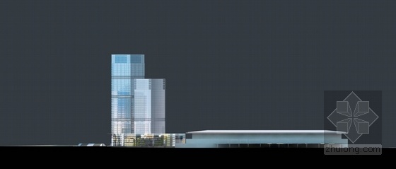 [安徽]现代风格超高层办公综合体建筑设计方案文本（知名地产）-现代风格超高层办公综合体平面图