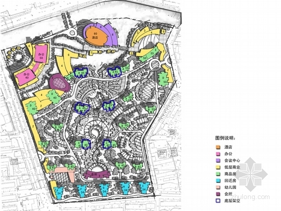 [辽宁]三面环水地块城市综合体设计方案文本-三面环水地块城市综合体分析图