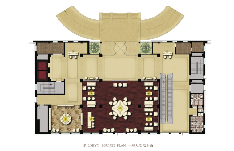 CCD--北京润泽公园会所室内设计概念方案-大堂吧平面图