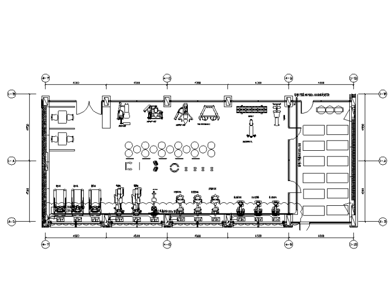 cad健身房平面图资料下载-华润大学健身房强弱电修改图纸