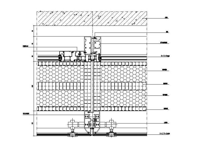 超高层建筑施工节点资料下载-非常实用的通风幕墙节点详图（CAD,16张）