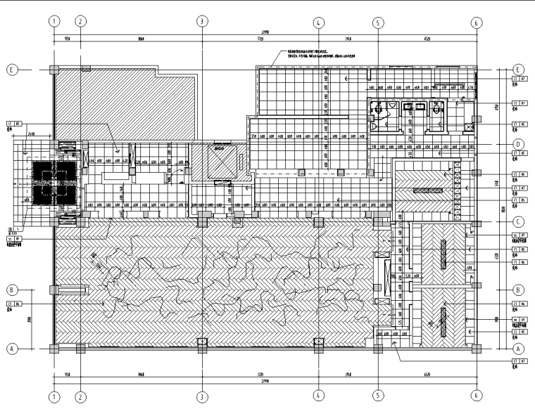 五味壹品兰州拉面郑州英协路店施工图-地坪图