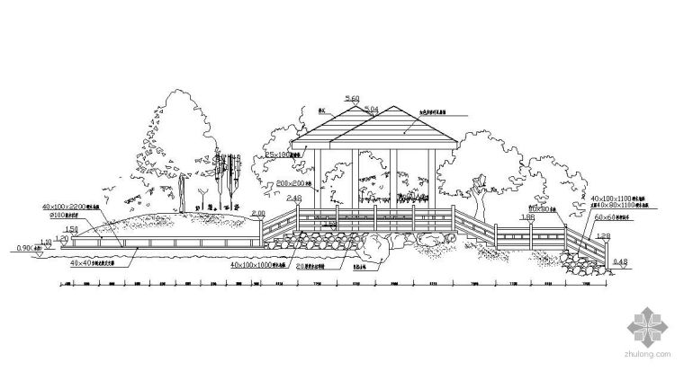 双亭详图资料下载-景观双亭施工详图
