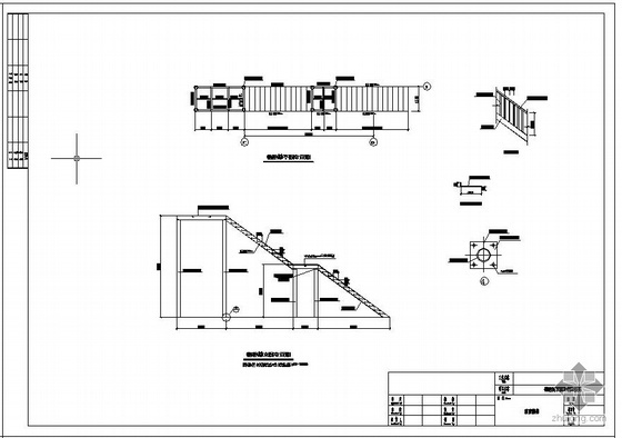 钢楼梯结构设计资料下载-某银行雨篷及钢楼梯结构设计图