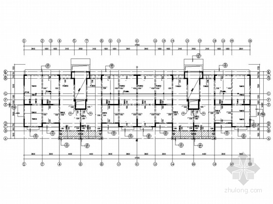 两栋8层剪力墙结构住宅楼结构施工图（含PKPM计算书）-1F板配筋图 