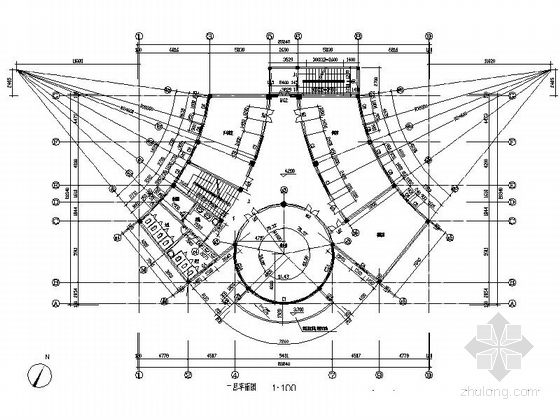 [湖南]多层框架结构商务会所建筑施工图-多层框架结构商务会所平面图